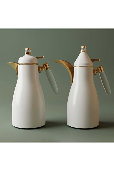 Alsaif Gallery Falwah Thermos Set, 2 Pieces, 1/1 Liter, Glass inner container...