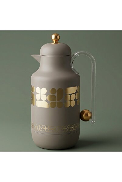 Alsaif Gallery Al Saif Gallery Kkozami Thermos, 1 Liter, Glass Interior, Tran...