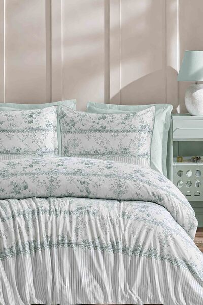 İQON Elastic Sheet Duvet Cover Set Single Size Bundle White