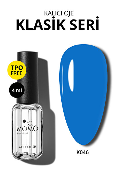 MOMO professional Kalıcı Oje K046, Bodrum Mavisi, 4 ml