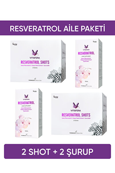 Vitisfera Resveratrol Aile Paketi (2 Shot + 2 Şurup)