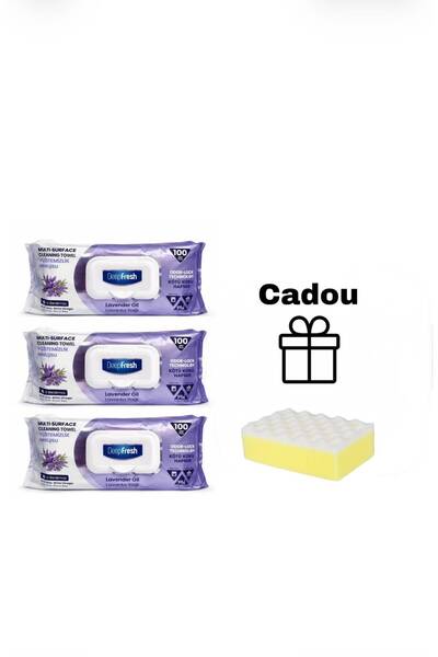 Deep Fresh Πολυεπιφανειακά υγρά μαντηλάκια με λεβάντα, μαγειρική σόδα και ξύδ...