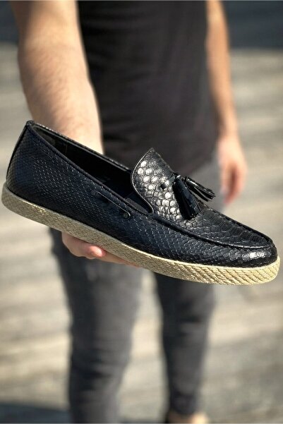 Zerenyus Croco Classic Men's Loafer Shoes Black