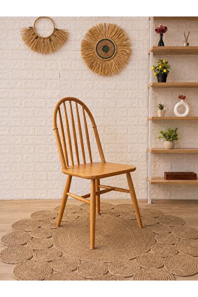 silla Kumsal Sandalye Naturel Ahşap Sandalye