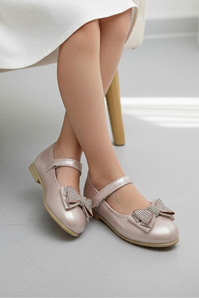 ISPARTALILAR 5960 Comfortable Sole Buckle Girls' Ballerina Shoes Wedding Even...