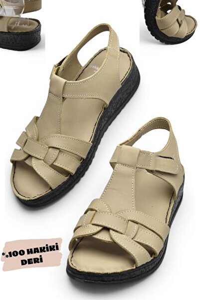 ISPARTALILAR 8150 FULL ORTOPEDIC Sandale de damă din piele naturală Sandale d...