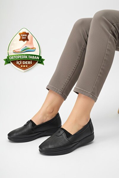 ISPARTALILAR T01-3 Light Flexible Orthopedic Sole Daily Leather Women's Shoes...