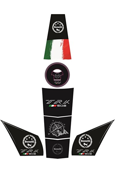 Redline Grafik Benelli TRK 502 Tank Pad Sticker Seti 2