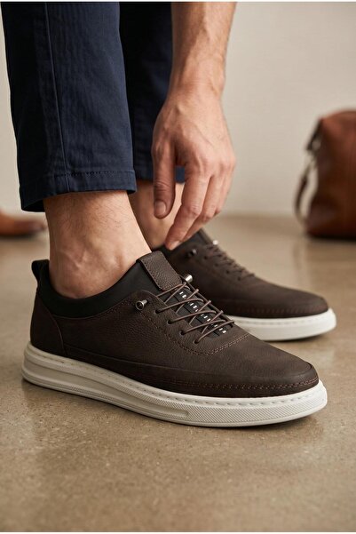 ISPARTALILAR 876 Full Orthopedic Sole Genuine Leather Men's Shoes Poly Sole C...
