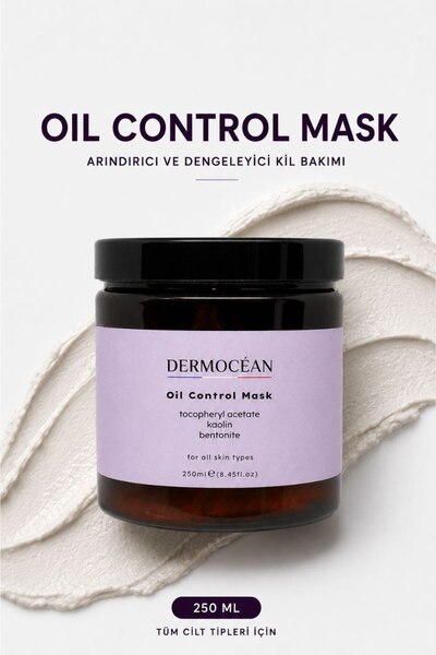 DERMOCÉAN Oil Control Mask 250 ml | Kaolin ve Bentonit İçeren Arındırıcı Kil ...