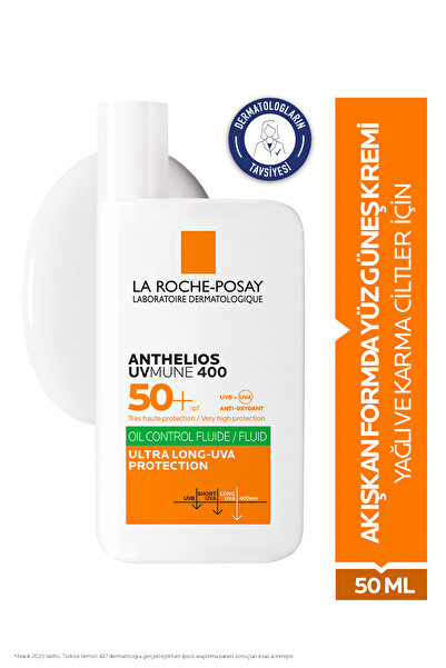 La Roche Posay Anthelios Oil Control Fluid Yağlı/Akneye Eğilimli Ciltler için...