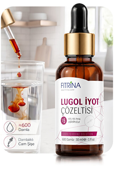 FITRİNA Lugol İyot Çözeltisi %5 Cam Şişe Damlalıklı Form