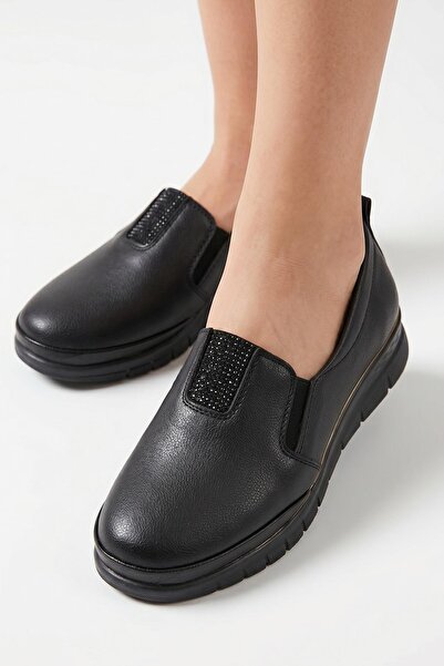 ISPARTALILAR 0240 Stoned Comfortable Orthopedic Sole Daily Women's Shoes Flat...