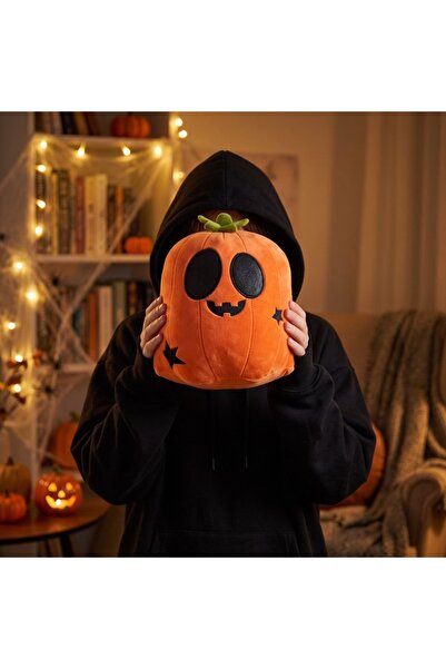 Gift Design Pluș decorativ pentru Halloween, model dovleac, 18 cm