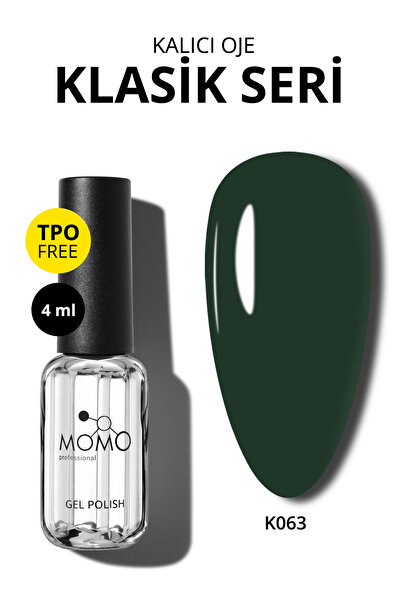 MOMO professional Kalıcı Oje K063, Koyu Çam Yeşili, 4 ml
