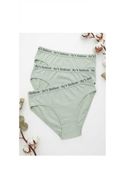 AZOSEV Cotton Pieces of Water Green Color 3-Pack Panties