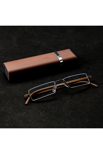 Choice41 +175 brown Metal Anti-blue Light Reading Glasses Farsighted Eyeglass...