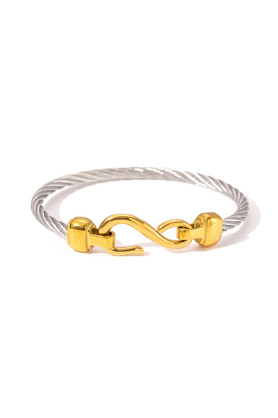 Choice11 3 1pcs Stainless Steel Gold-plated Bangle Trendy Retro Hip-hop Style...