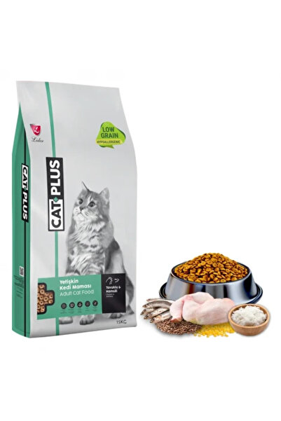 Cat Plus CatPlus Düşük Tahıllı Hipoalerjenik Tavuklu Hamsili Yetişkin Kedi Maması 15 Kg