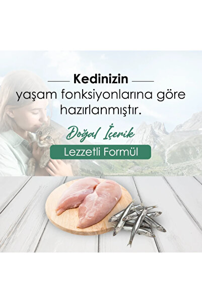 Cat Plus CatPlus Düşük Tahıllı Hipoalerjenik Tavuklu Hamsili Yetişkin Kedi Maması 15 Kg