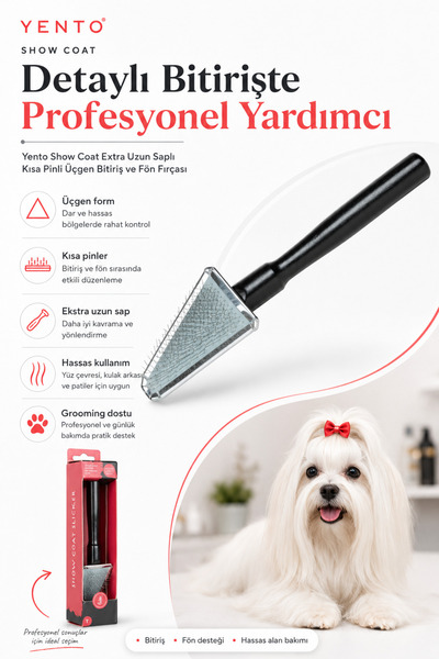 Artero Yento Show Coat Extra Uzun Saplı Dar Alanlar İçin Köpek Tarağı