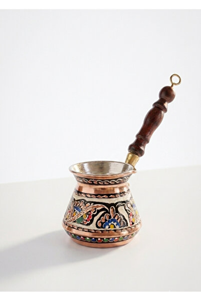 Zinnun Copper Coffee Pot Erzincan Handmade Tombik (For 4)