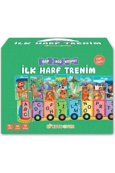 Bi Kutu Oyun İlk Harf Trenim - Cırt Cırtlı Yapboz ve Kitap Seti
