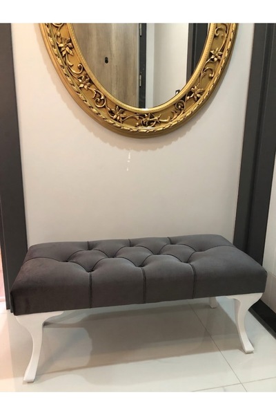 Genel Markalar DEKORATİF AYAK UCU KAPI ÖNÜ MUTFAK BALKON BENCH PUF DÜĞMELİ LÜ...