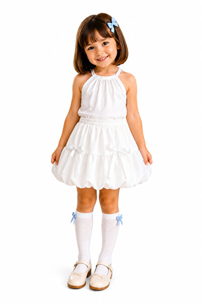 TREND NATURAL Baby Girl and Child Bow Balloon Skirt 1-7 Years Old School Kind...