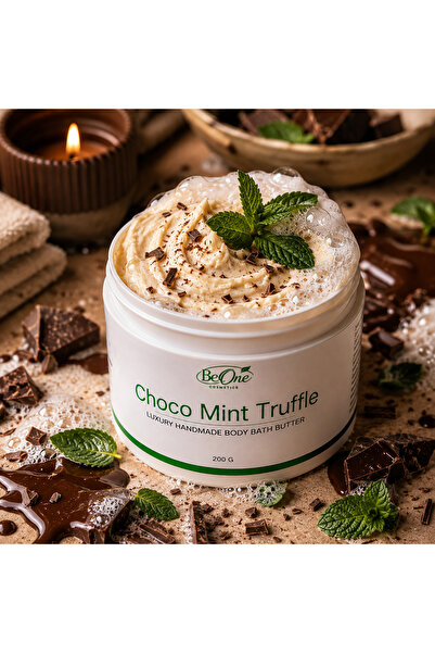 BeOne Cosmetics Choco Mint Truffle - Unt de baie 100% natural, aroma de cioco...