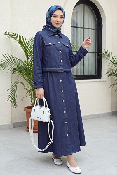 Modamorfo Yan Pocketed Half-Buttoned Jacket Gilet Jeans Set -Laci