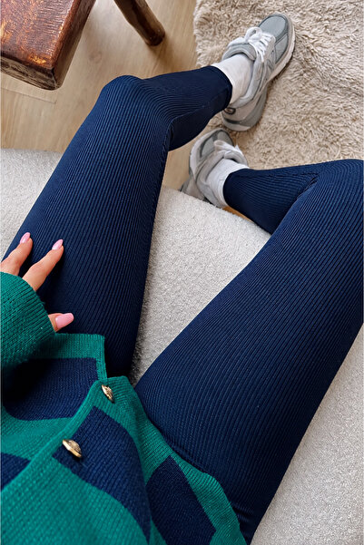 Butik Şımarık Leggings - Dark blue - High Waist