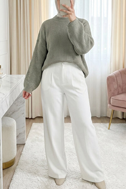 Modamorfo Round Neck Casual Knit Sweater - Light Mink