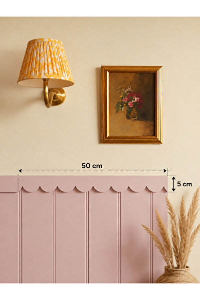 Boncukafası 3 Adet Dalgalı MDF 50x5cm Ahşap Süsleme, Boyanabilir Duvar Süslem...