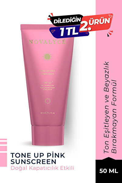 Novalyce Leke Karşıtı Ton Eşitleyen Spf 50+ Pembe Renkli Güneş Kremi