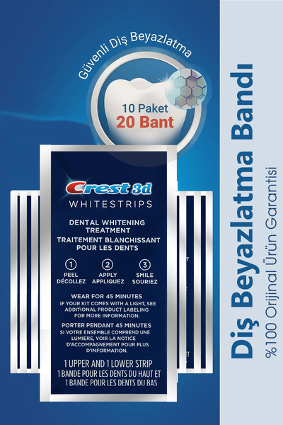 Crest Professional Effects Diş Beyazlatma Bantları (10 Paket / 20 Bant)