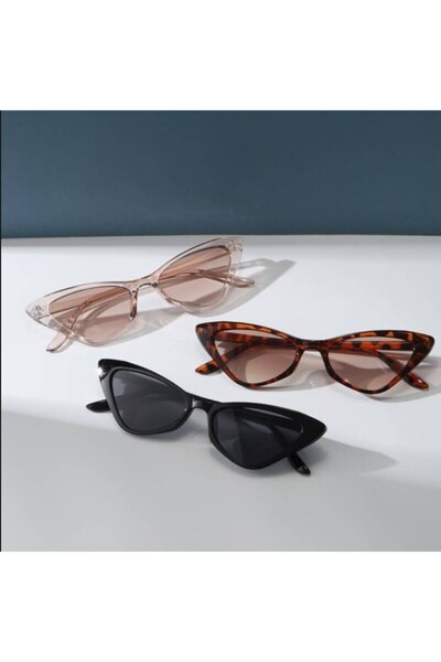 Choice black brown demi 3 Pairs Per Set Small Cat Eye Sunglasses Women Cute S...