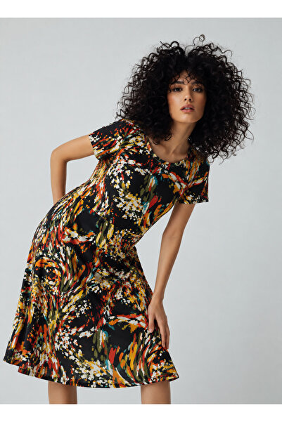 MODA Women's Plus Size Viscosse Inside Shows No Bell Dress