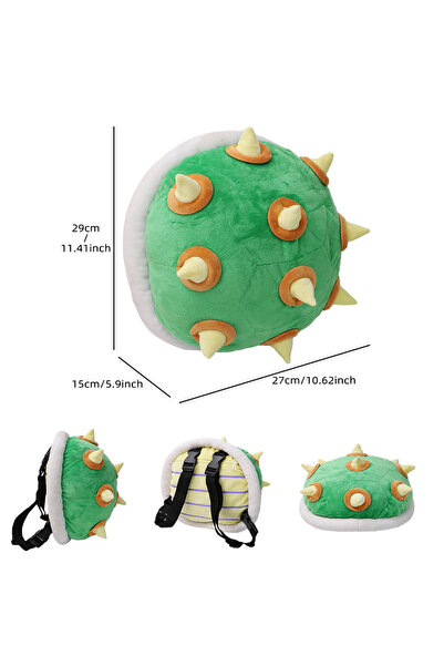 Choice1 Bowser bag Bowser Soft Plush Backpack Turtle Shell Bag Koopa Larry Le...