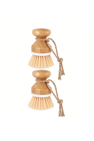 Choice3 2Pcs 1/2/3/4Pcs Bamboo Dish Scrub Brush Natural Wooden Kitchen Cleani...
