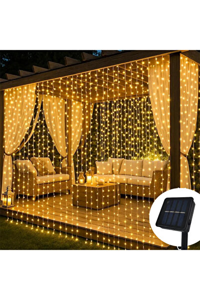 Choice9 3mx2m 200LEDs warm Solar Curtain Light LED Outdoor Waterproof 600leds...