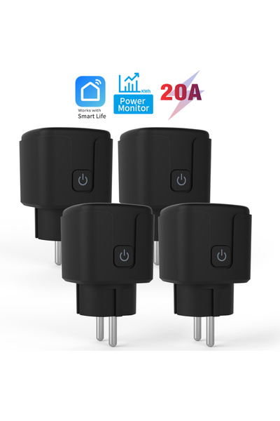 choice2 100-240V EU 20A-4pcs 16A/20A Tuya WiFi Smart Socket EU Plug with Ener...