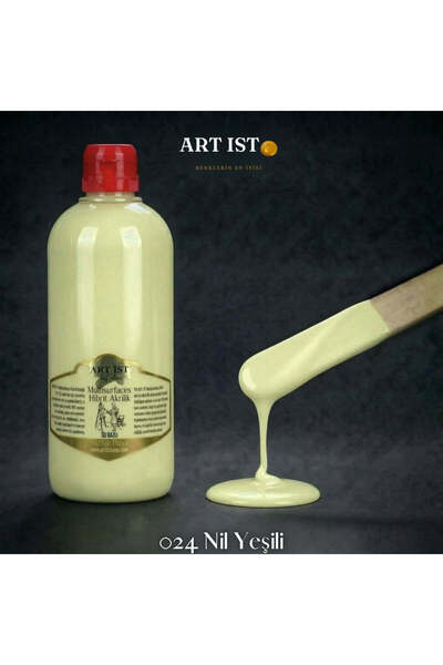 ART IST Multisurfaces 500ml Su Bazlı Akrilik Boya - 024 NİL YEŞİLİ