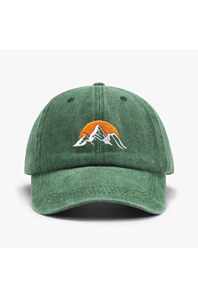 Choice1 Adjustable green 1pc Unisex Embroidered Sunset Baseball Hat,washed Ad...