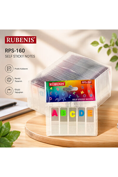 Rubenis Post İt Şeffaf Harf Baskılı Şerit Rps-160
