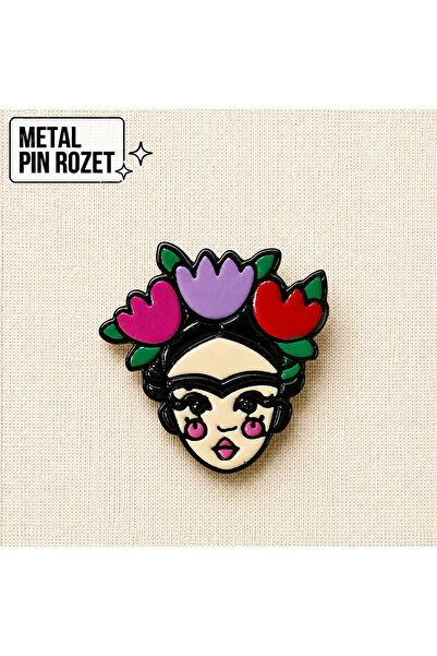 DREAMIOGIFTANDBOX Frida Kahlo Tarzı Kadın Metal Rozet Pin Broş Çanta Ceket Ak...