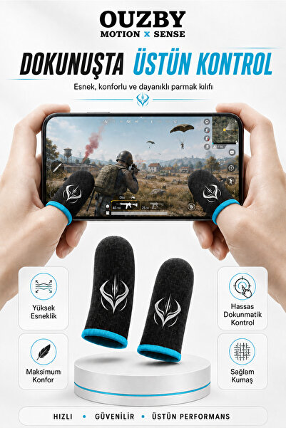 OUZBY Motion x Sense E-Spor Parmak Eldivenleri - Pubg Parmaklık Oyun Eldiveni...
