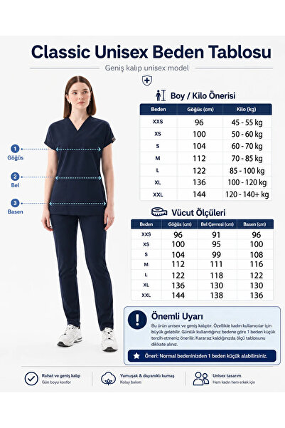Class Üniforma Fırtına Mavi Likralı Unisex Yarasa Kol Hemşire Ve Doktor Forması Takımı Scrubs Hastane Üniforması
