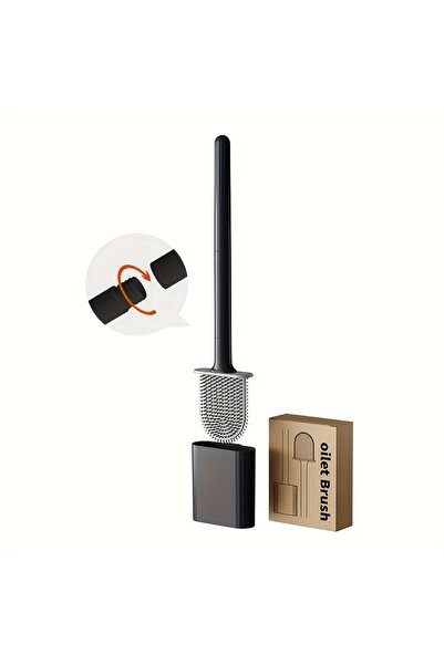 Choice1 black 1pc Household Toilet Brush, Wall-Mounted Bathroom Cleaning Brus...