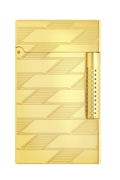 S.T. Dupont Le Grand Guilloche Monogram Gold Puro Çakmağı C23178 - TR8781